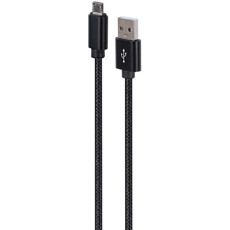 Cablu Date Braided USB A Micro-USB 1.8m Negru