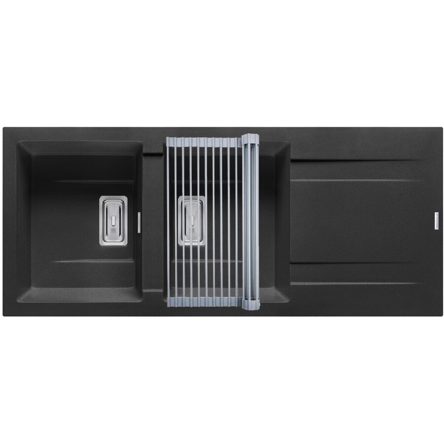 Set Chiuveta Granit + Suport multifunctional ROLL UP KARTESIO 116x50 2B 1D Black