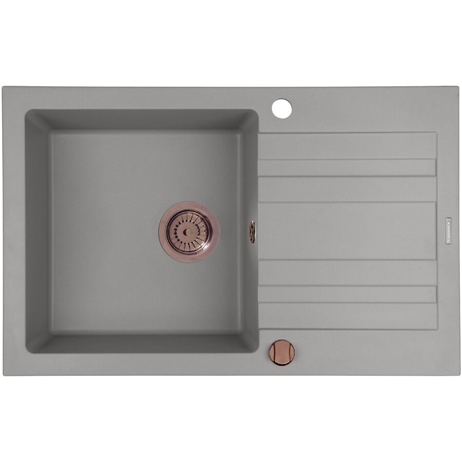 Chiuveta Granit NAXOS 79x50 1B 1D Grey Copper