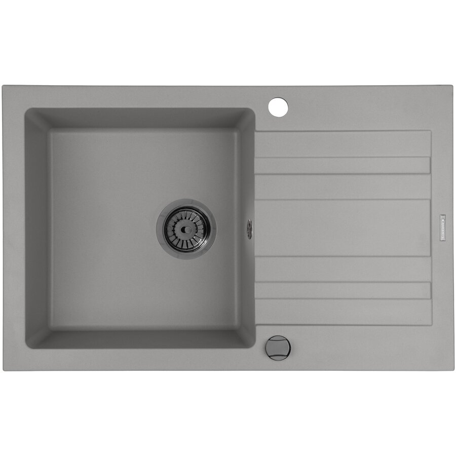 Chiuveta Granit NAXOS 79x50 1B 1D Grey Gun Metal