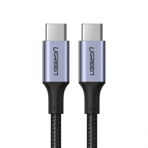 Cablu De Date Si Alimentare US316 Fast Charging Pentru Smartphone USB Type-C La USB Type-C 100W/5A Braided 1.5m Gri