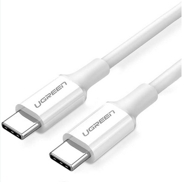 Cablu De Date Si Alimentare US300 Fast Charging Pentru Smartphone USB Type-C La Type-C ABS 5A 2m Alb