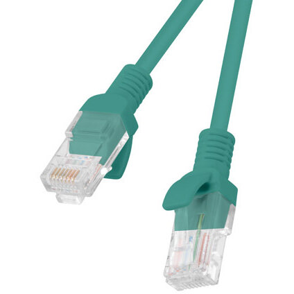 Patchcord UTP Cat 5E 0.25m Green