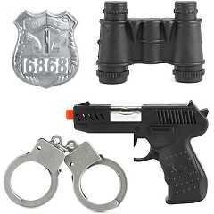 Set Politie SWAT 4 Piese Cu Pistol Si Catuse TT14150A