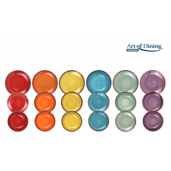 Serviciu Masa Ceramica 18 Piese AQUARELLE