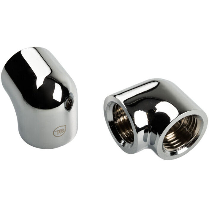 Adaptor Racire Apa 90 Grade G1/4inch IG  G1/4inch IG  x2 Argintiu