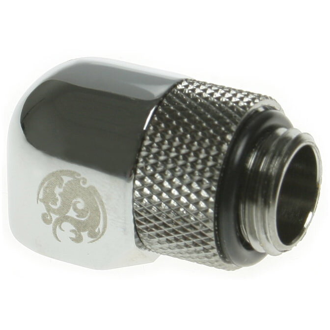 Adaptor Racirea  Apa 90 Grade G1/4inch Alama Nichelata Argintiu