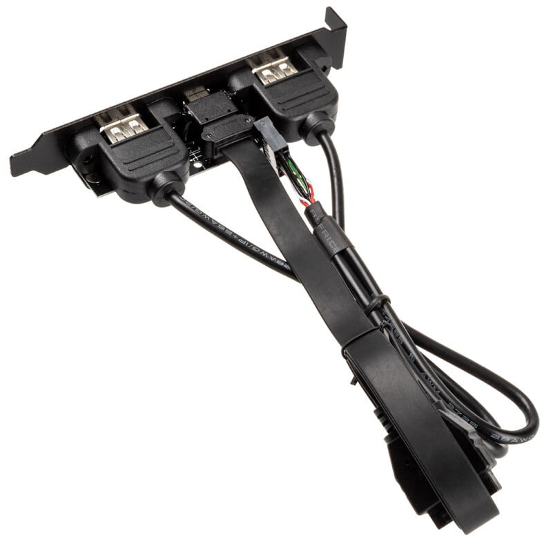 Adaptor AKASA USB 3.0 Internal Plug USB 2.0 Internal Plug USB 3.0 Type C Socket USB 2.0 Type A Socket USB 2.0 Type A Socket 2x Negru — imaginea 2