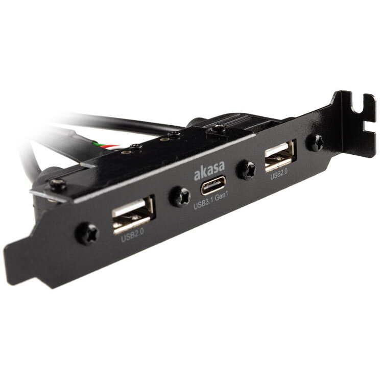 Adaptor AKASA USB 3.0 Internal Plug USB 2.0 Internal Plug USB 3.0 Type C Socket USB 2.0 Type A Socket USB 2.0 Type A Socket 2x Negru — imaginea 3
