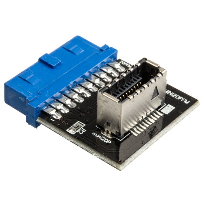 Adaptor AKASA USB 3.0 Plug USB 3.1 Socket Albastru