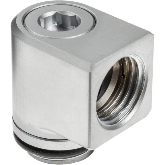 Adaptor Racirea  Apa Torque Micro  90 Grade G1/4inch  Diametru 16.5mm Gri