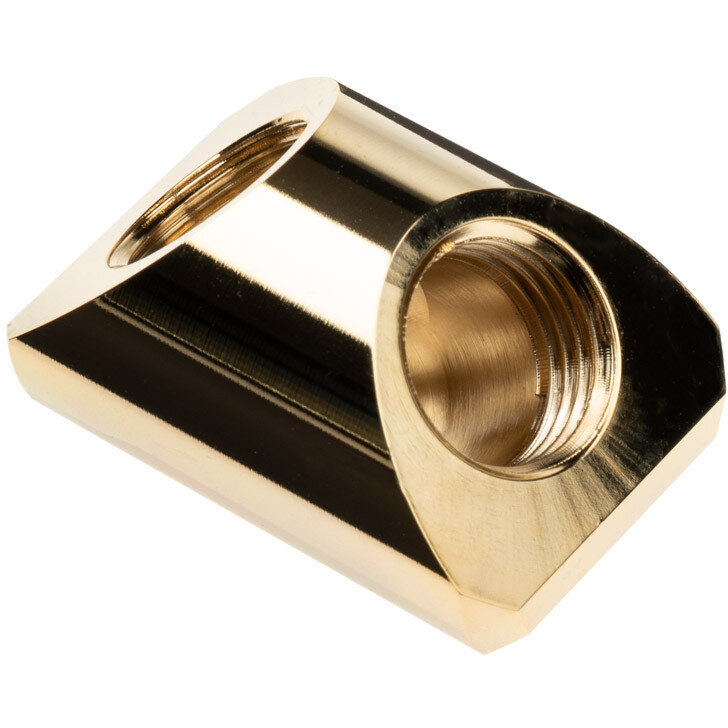 Adaptor Racirea  Apa Quantum Torque   90 Grade G1/4inc Alama Placata Aur  Diametru 23mm Auriu