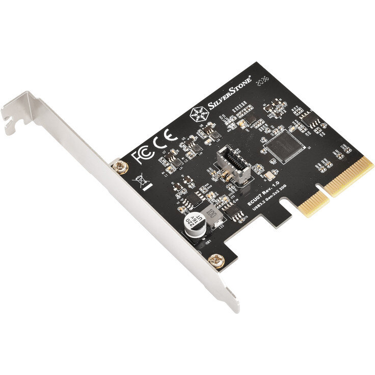 Card PCIe SST-ECU07 Adaptor  USB-C Intern  I/O P Panel PCIe 3.0 x4