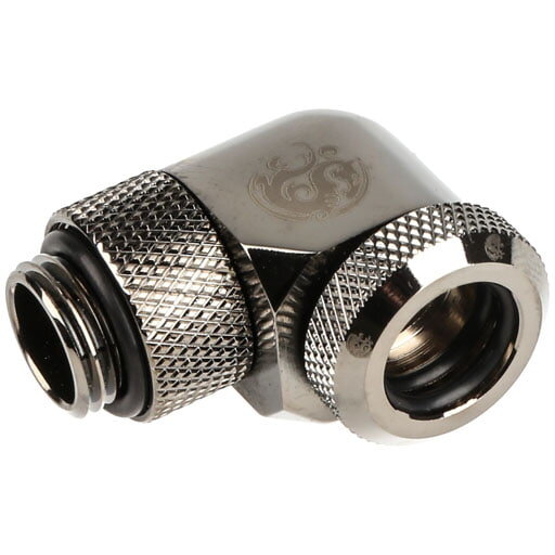 Adaptor Racirea  Apa 90 Grade G1/4inch 12mm  Negru Lucios