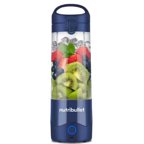 Blender Portabil Delonghi Nutribullet NBP003NBL 475ML Capac cu Mâner USB-C Albastru