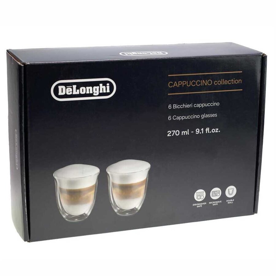 Set Pahare DLSC301 Cappuccino Collection 6 Bucati x 270ML Transparent