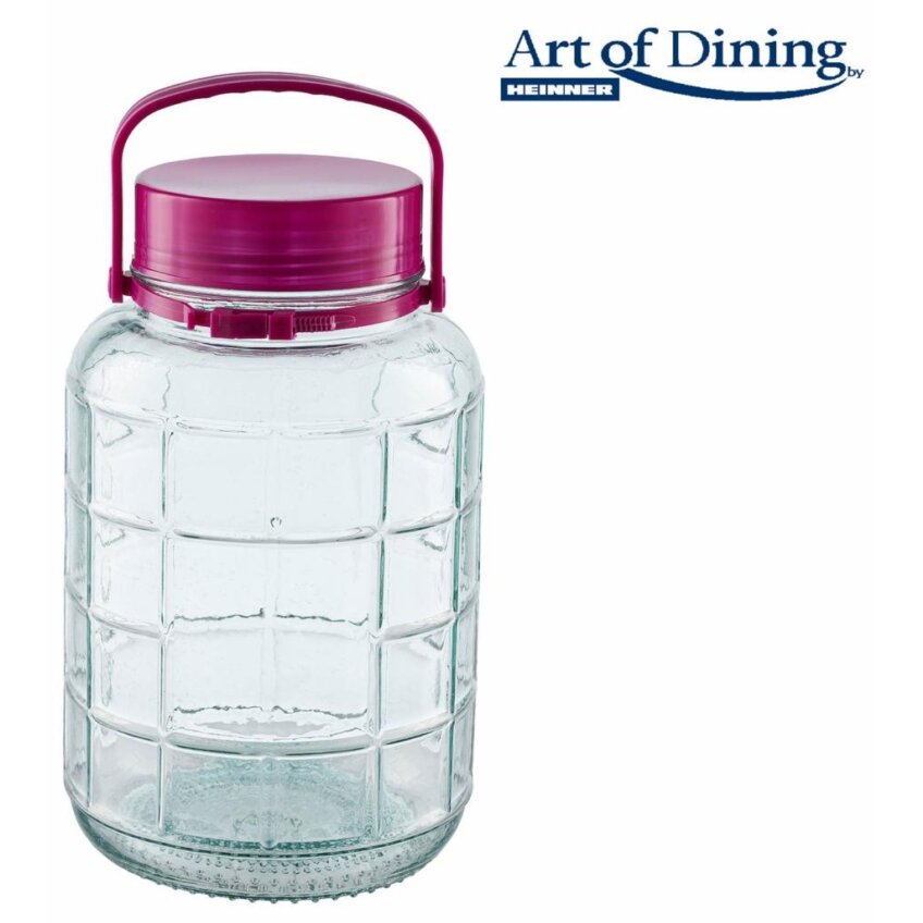 Borcan Sticla Cu Capac De Plastic 3l Art Of Dining Transparent