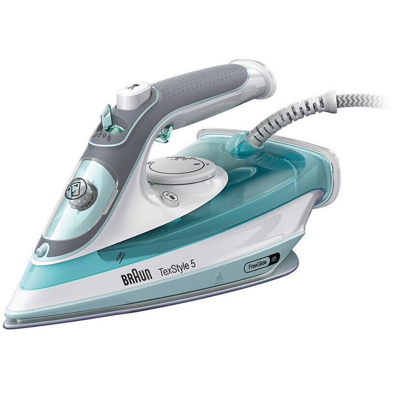 Fier De Calcat TexStyle 5 SI5017GR 2700W Abur Variabil 50G/Min Jet De Abur 190G/Min Alb/Verde