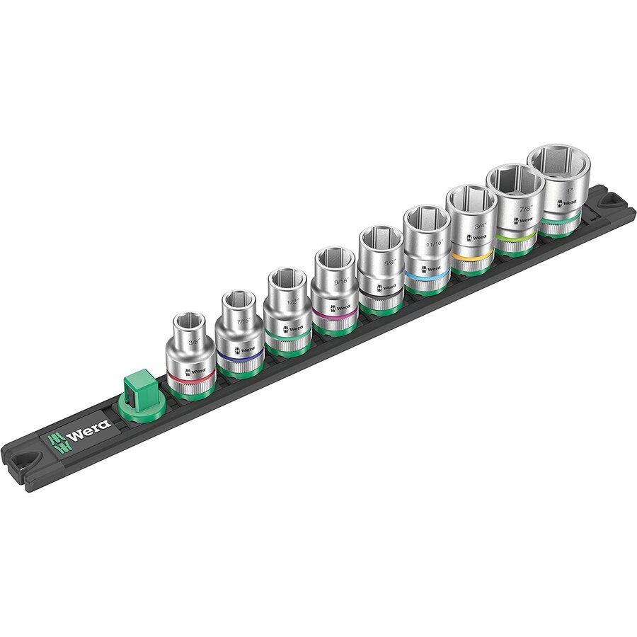 socket magnetic strip C Imperial 1 socket set 1/2, imperial (black/green, 9?piece)