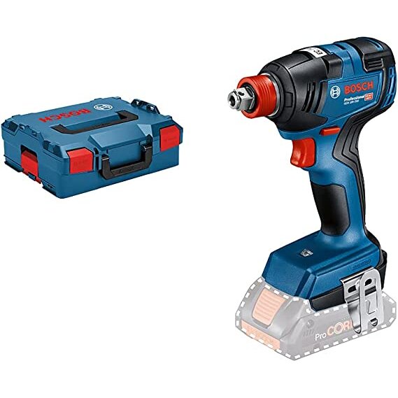 Bosch Cordless impact wrench GDX 18V-200 Professional solo, 18V (blue/black, without battery and charger, L-BOXX)
