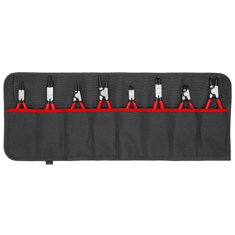 circlip pliers set 00 19 58 V01 (red/black, 8 pieces, straight/angled)