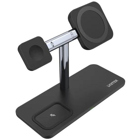 Incarcator Magnetic Qi 3in1 iPhone 15W Negru