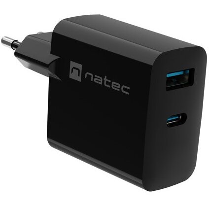 Incarcator Retea Ribera GaN 45W USB-A USB-C  Negru