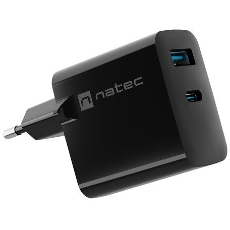 Incarcator Retea Ribera GaN 65W USB-A USB-C  Negru