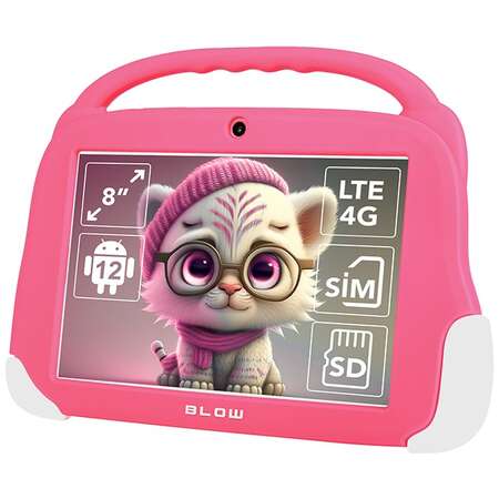 Tableta BLOW Kids TAB 8 4G 4GB 64GB + Case Roz