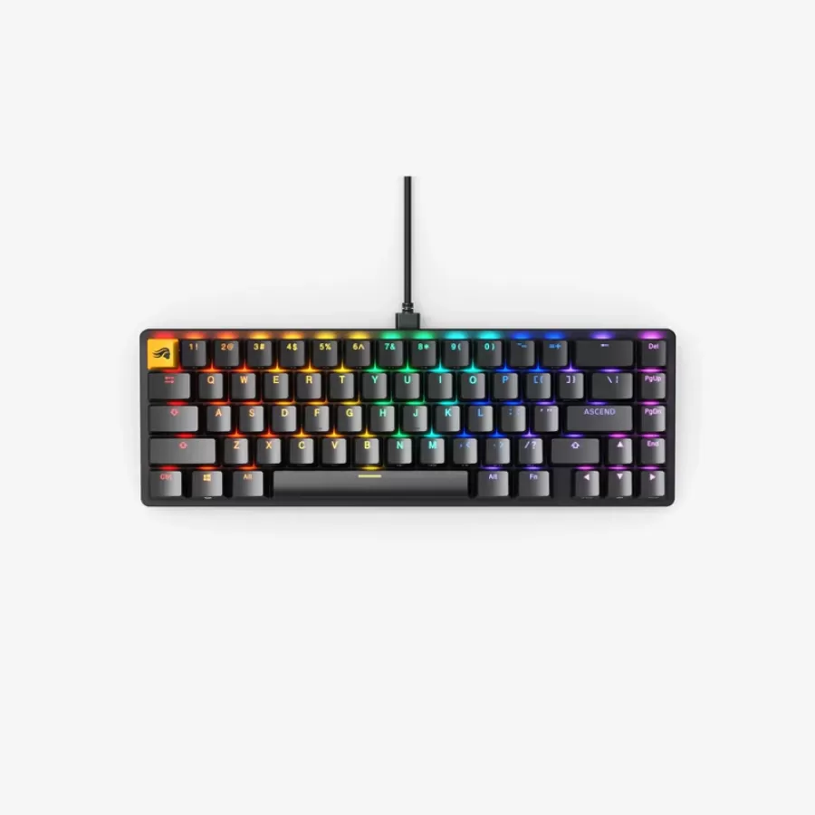 Tastatura Gaming Compactă Glorious GMMK 2 Fox Switches Iluminare LED RGB US Layout Negru