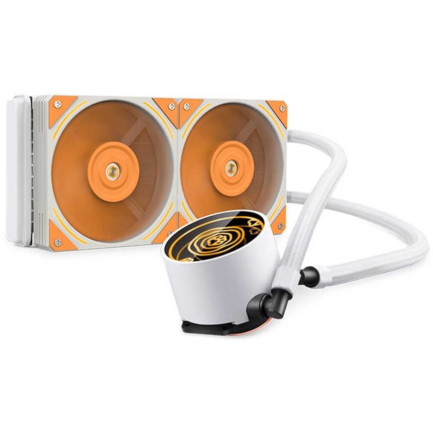 Cooler Procesor II BeIced 240 Meow Cu Lichid aRGB Portocaliu