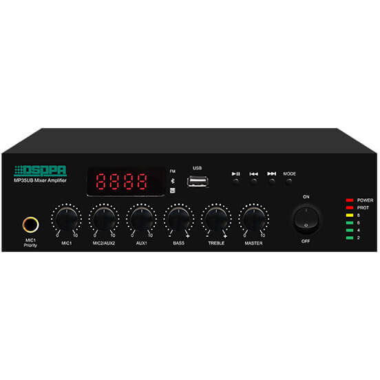 Amplificator cu Mixer MP120UB  120W pe 100V Cu USB FM & Bluetooth