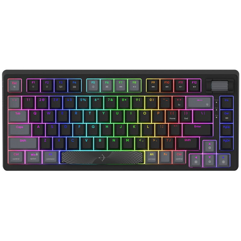 Tastatura Adara Mini Iluminare Rgb USB 2.0 RGB Compatibilitate PC Mac Console Negru