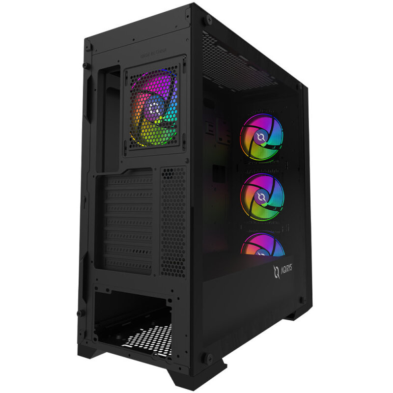 Carcasa Avior Middle Tower Argb Tempered Glass Negru