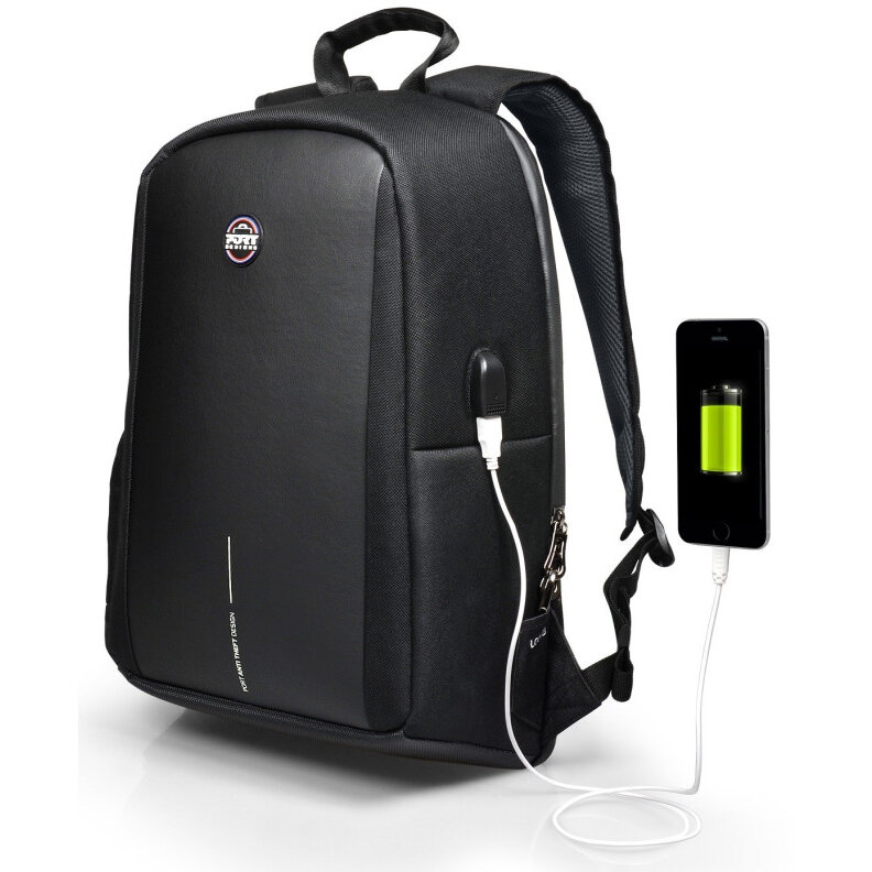 Rucsac Laptop Chicago EVO 13 - 15.6inch Anti-Furt Cu Port USB Extern Negru