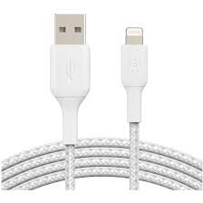 Cablu De Date\Incarcare USB-A to Lightning Cable Braided 1M Alb