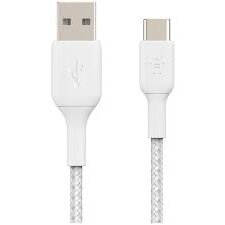 Cablu De Date\Incarcare USB-A to USB-C  Braided  1M Alb