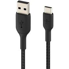 Cablu De Date\Incarcare USB-A to USB-C  Braided  2M Negru