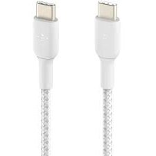 Cablu De Date\Incarcare USB-C to USB-C 2.0 Braided 1M Alb