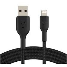 Cablu De Date\Incarcare USB-A to Lightning Braided  3M Negru