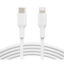 Cablu De Date\Incarcare USB-C to Lightning  PVC  1M Alb
