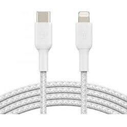 Cablu De Date\Incarcare USB-C to Lightning  Braided  1M Alb