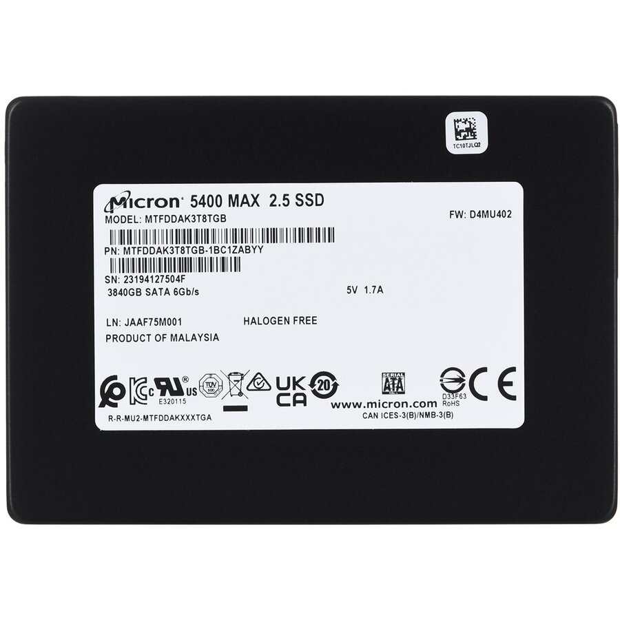 SSD 5400 MAX 480GB SATA 2.5inch DWPD 5