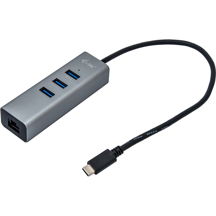 Hub Extern C31METALG3HUB Metal 3 Porturi USB 3.0 1x RJ45 LED Gri
