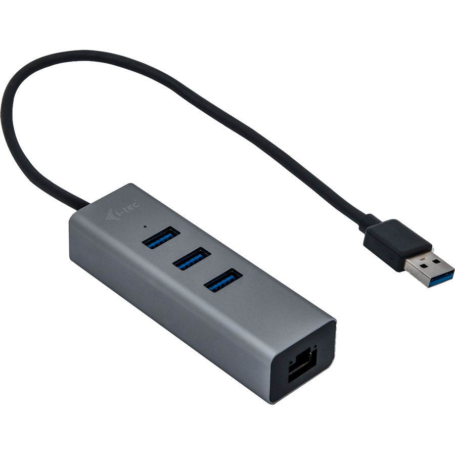 Hub Extern U3METALG3HUB Metal 3x USB 3.0 1x RJ45 Gri