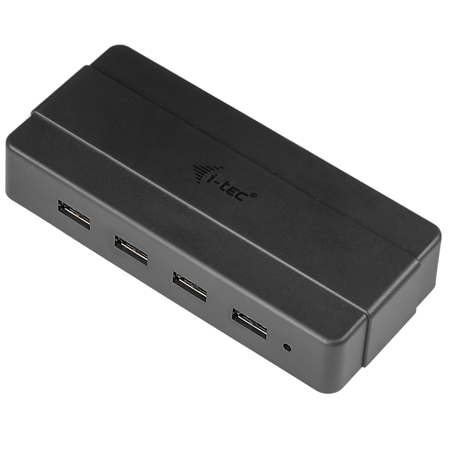 Hub USB U3HUB445 4 Porturi USB 3.0 + Adaptor Alimentare Negru