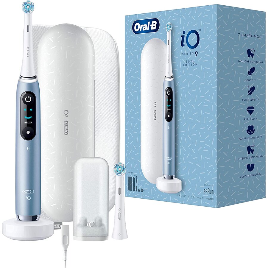Oral-B iO Series 9 Luxe Edition electric toothbrush (blue/white aqua marine)