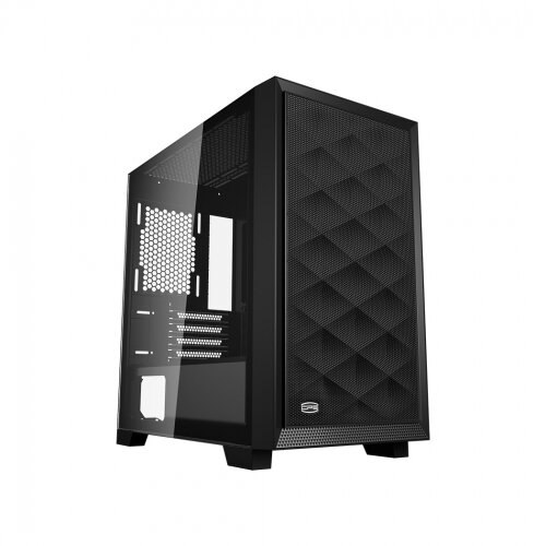 Carcasa C3 D310  Middle Tower Tempered Glass Negru
