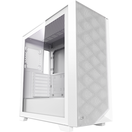 Carcasa C3 D510 White Middle Tower Tempered Glass Alb