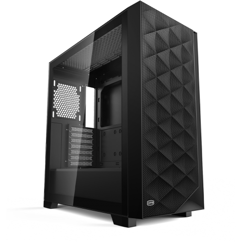 Carcasa C3 D510  Middle Tower  Tempered Glass Negru